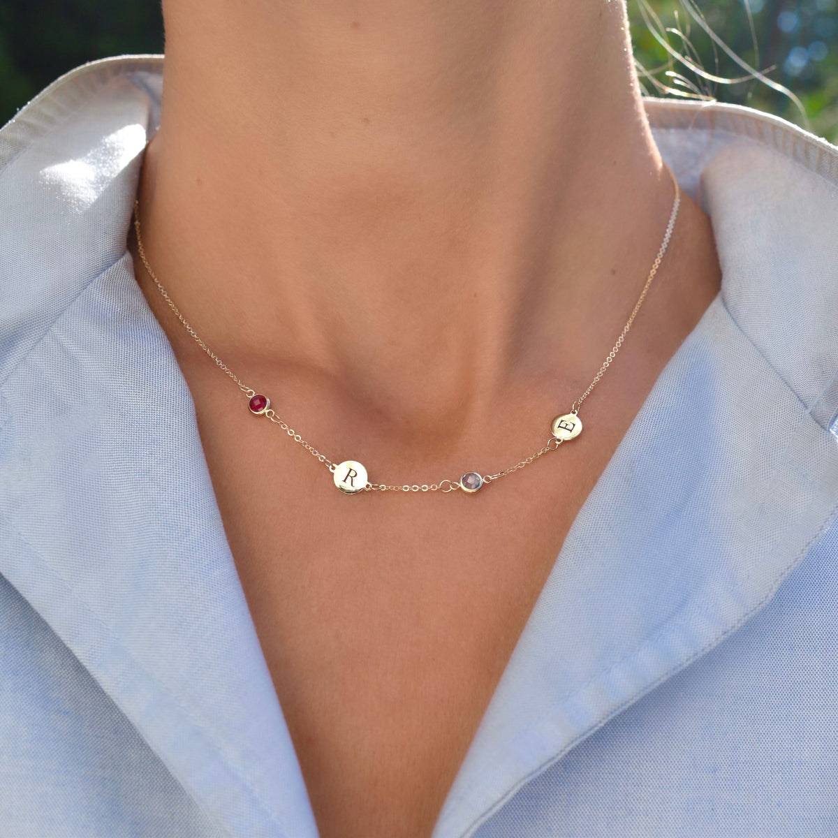 Sterling Silver Contemporary Letter Pendant Necklace By Bloom