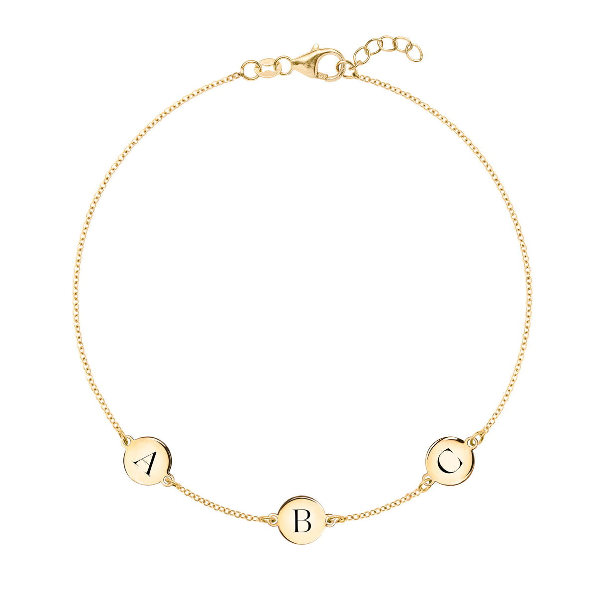 Dainty Gold Initial Bracelets for Women, 14K Gold Plated Dainty Person –  Lasercutwraps Shop