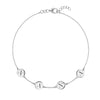14k white gold cable chain bracelet featuring four 1/4” flat engraved letter discs, spelling MAMA
