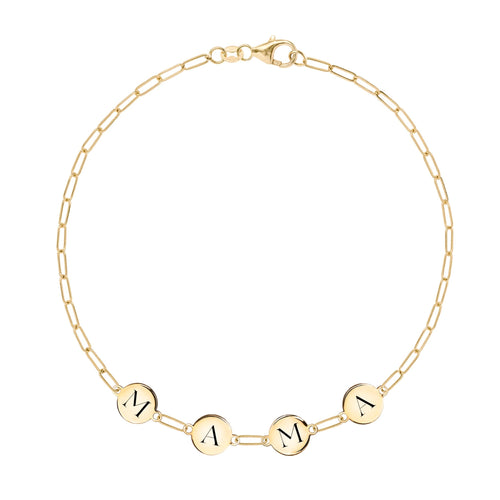 MAMA Adelaide Mini Bracelet in 14k Gold