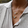 Bristol Bead Milky Aquamarine Necklace in 14k Gold (March)