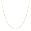 14k yellow gold Adelaide mini necklace featuring 5.2 x 2 mm paperclip chain links - front view