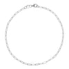 14k white gold Adelaide mini bracelet featuring 5.2 x 2 mm paperclip chain links and a lobster claw clasp