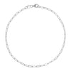 14k white gold Adelaide mini bracelet featuring 5.2 x 2 mm paperclip chain links and a lobster claw clasp