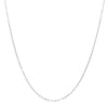 14k white gold Adelaide mini necklace featuring 5.2 x 2 mm paperclip chain links