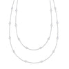 Bayberry Birthstone Wrap necklace featuring 4 mm briolette cut moonstones bezel set in 14k white gold