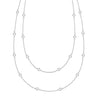 Bayberry Birthstone Wrap necklace featuring 4 mm briolette cut white topaz bezel set in 14k white gold
