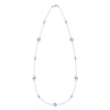 Bayberry Grand & Classic 14k white gold necklace featuring eleven alternating 4 mm and 6 mm briolette cut aquamarines