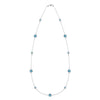 Bayberry Grand & Classic 14k white gold necklace featuring eleven alternating 4 mm & 6 mm briolette cut Nantucket blue topaz