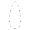 Bayberry Grand & Classic 14k white gold necklace featuring eleven alternating 4 mm and 6 mm briolette cut bezel set garnets