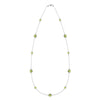 Bayberry Grand & Classic 14k white gold necklace featuring alternating 4 mm & 6 mm briolette cut bezel set peridots