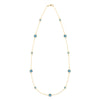 Bayberry Grand & Classic 14k gold necklace featuring eleven alternating 4 mm & 6 mm briolette cut Nantucket blue topaz