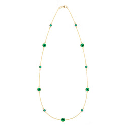Bayberry Grand & Classic 11 Emerald Necklace in 14k Gold (May)