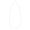 Bayberry Birthstone Wrap necklace featuring twenty-eight 4 mm briolette cut white topaz bezel set in 14k yellow gold