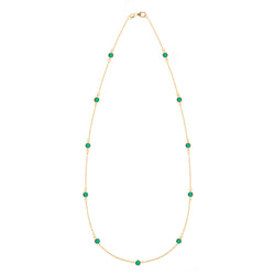 Bayberry 11 Emerald Necklace in 14k Gold (May)