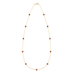 Bayberry 11 Garnet Necklace in 14k Gold (January)