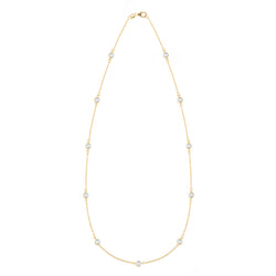 Bayberry 11 Moonstone Necklace in 14k Gold (June)