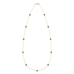 Bayberry 11 Sapphire Necklace in 14k Gold (September)