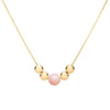 Bristol Bead Pink Opal Necklace in 14k Gold (October)