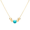 Bristol Bead Turquoise Necklace in 14k Gold (December)