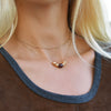 Bristol Bead Garnet Necklace in 14k Gold (January)