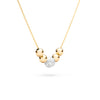 Bristol Bead Clear Quartz Necklace in 14k Gold (April)