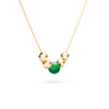 Bristol Bead Green Agate Necklace in 14k Gold (May)