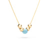 Bristol Bead Milky Aquamarine Necklace in 14k Gold (March)