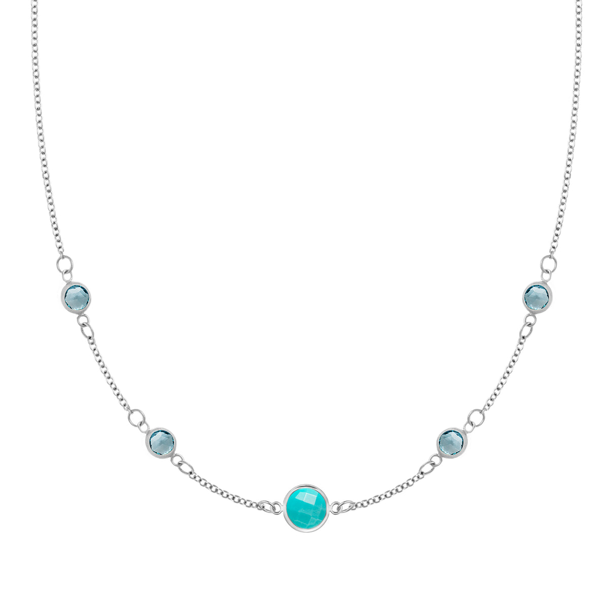 Acetate Turquoise Charm Necklace – Boutique Shel