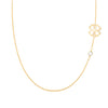 Personalized Classic Clover & 1 Birthstone Necklace in 14k Gold