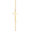14k yellow gold 1.17 mm cable chain necklace featuring a 1/2