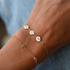 Mom Heart Bracelet on Adelaide Mini in 14k Gold