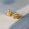 Greenwich Flower Citrine & Diamond Earrings in 14k Gold (November)