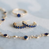 Rosecliff Sapphire Earrings in 14k Gold (September)