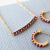 Rosecliff Ruby Bar Necklace in 14k Gold (July)