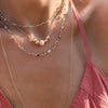 Bristol Bead Pink Opal Necklace in 14k Gold (October)