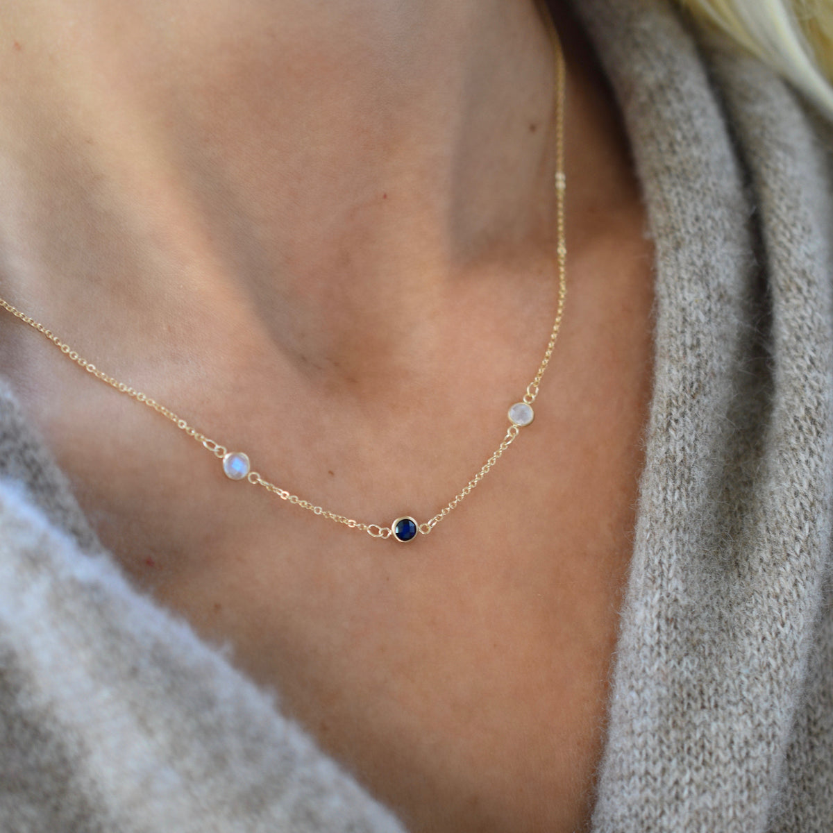 Tiny Gemstone Pendant Necklace, Simple Birthstone Necklace, Bridesmaid  Jewelry, Gift for Her, Minimalist Necklace, Delicate Stone, NK-BZ - Etsy