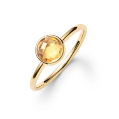 Grand Citrine Ring in 14k Gold (November)