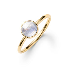 Grand Moonstone Ring in 14k Gold (June)