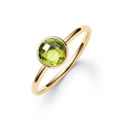Grand Peridot Ring in 14k Gold (August)