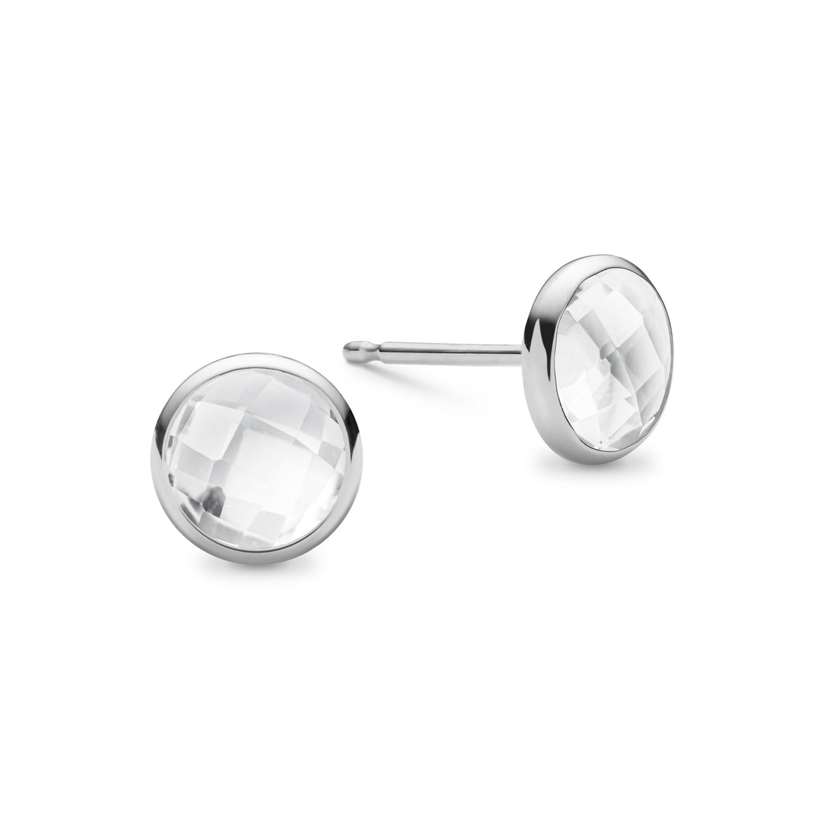 Grand Birthstone Stud Earrings in 14k Gold