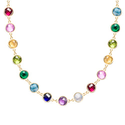 Rainbow Newport Grand Necklace in 14k Gold