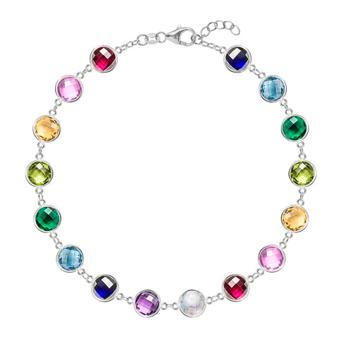 Rainbow Newport Grand Bracelet in 14k Gold - White Gold