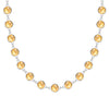 Newport Grand 14k white gold necklace featuring 6 mm briolette cut bezel set citrines - front view