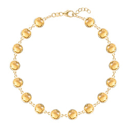 Newport Grand Citrine Bracelet in 14k Gold (November)
