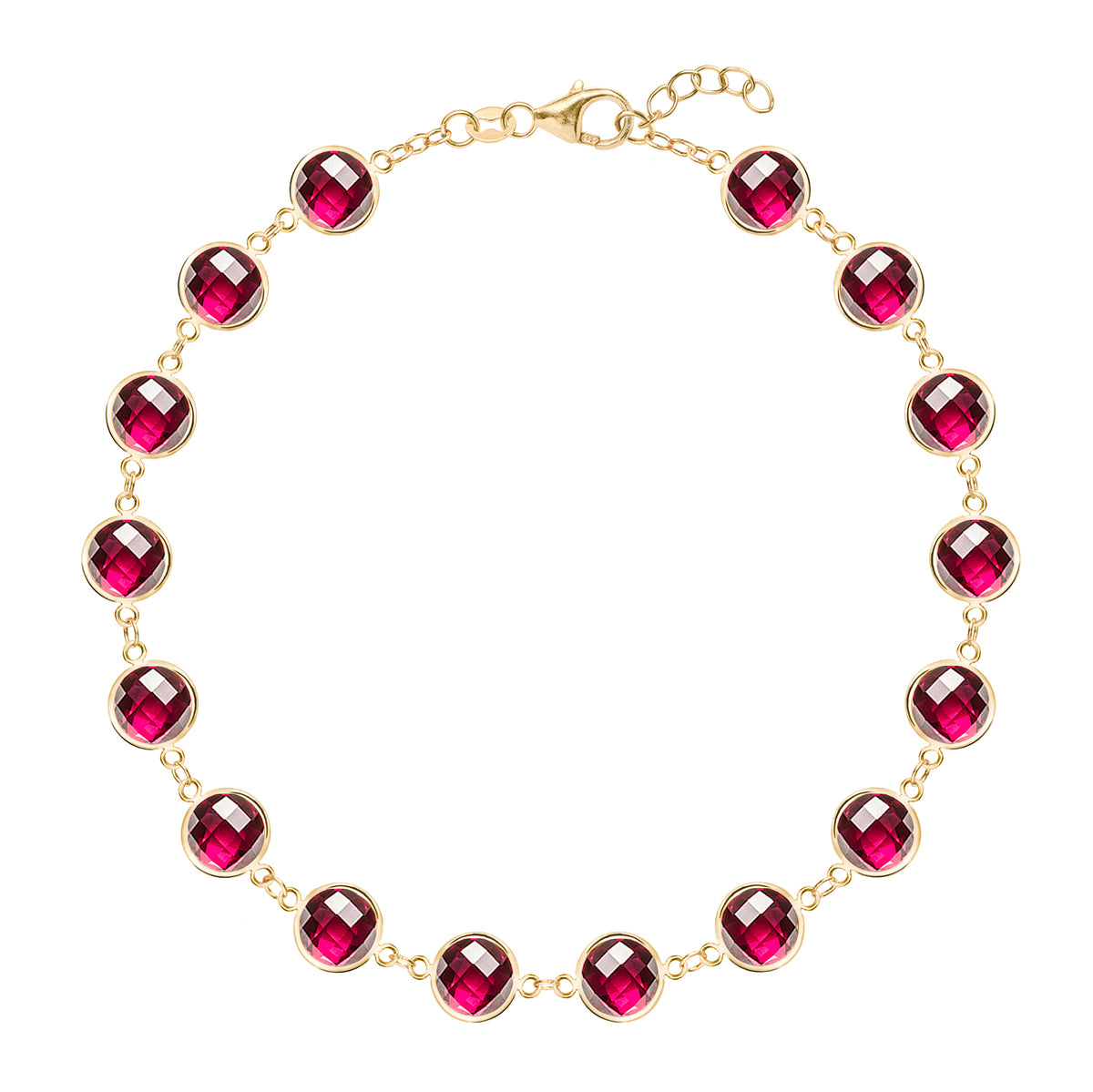Faceted Red Ruby Bracelet 7”-8” | Red ruby bracelet, Ruby bracelet, Gift  accessories