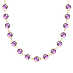 Newport Grand Amethyst Necklace in 14k Gold (February)