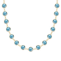 Newport Grand Nantucket Blue Topaz Necklace in 14k Gold (December)