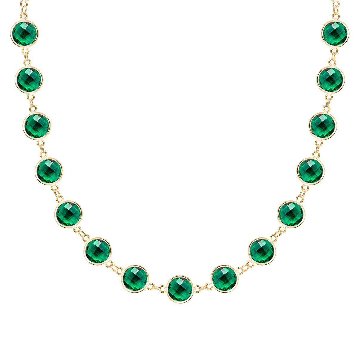 Spark 18K White Gold Emerald Diamond Necklace - R & M Woodrow Jewelers