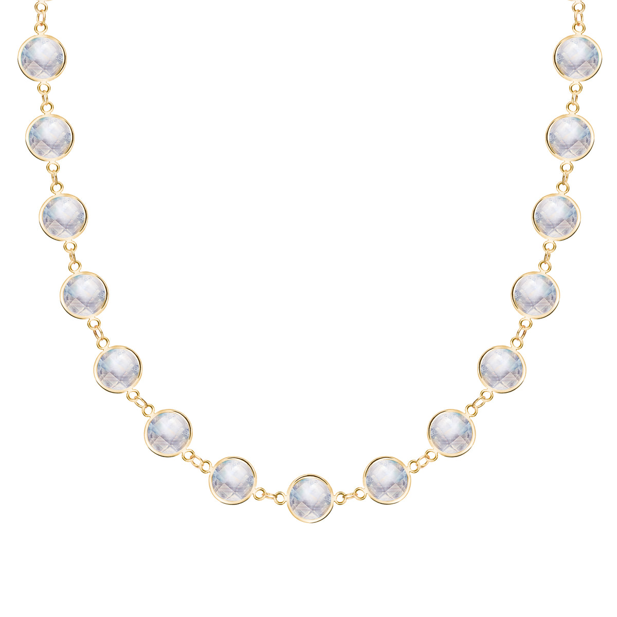 White hot sale moonstone necklace